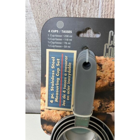 Measuring Cups Cook's 4 Pc. Stainless Steel NEW! - Picture 2 of 4